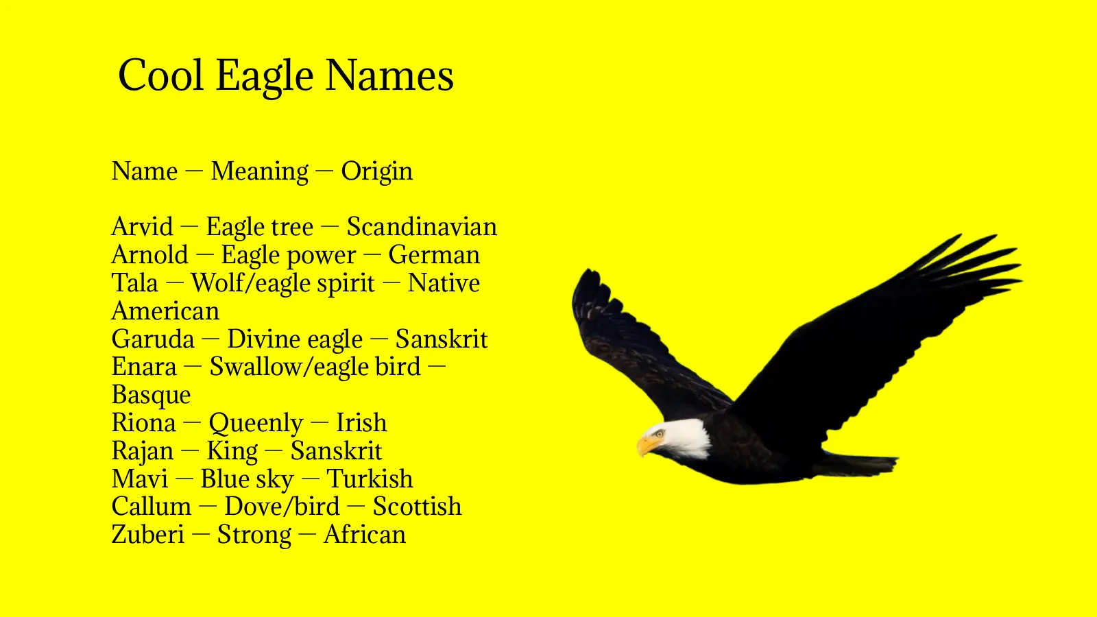 Eagle Names