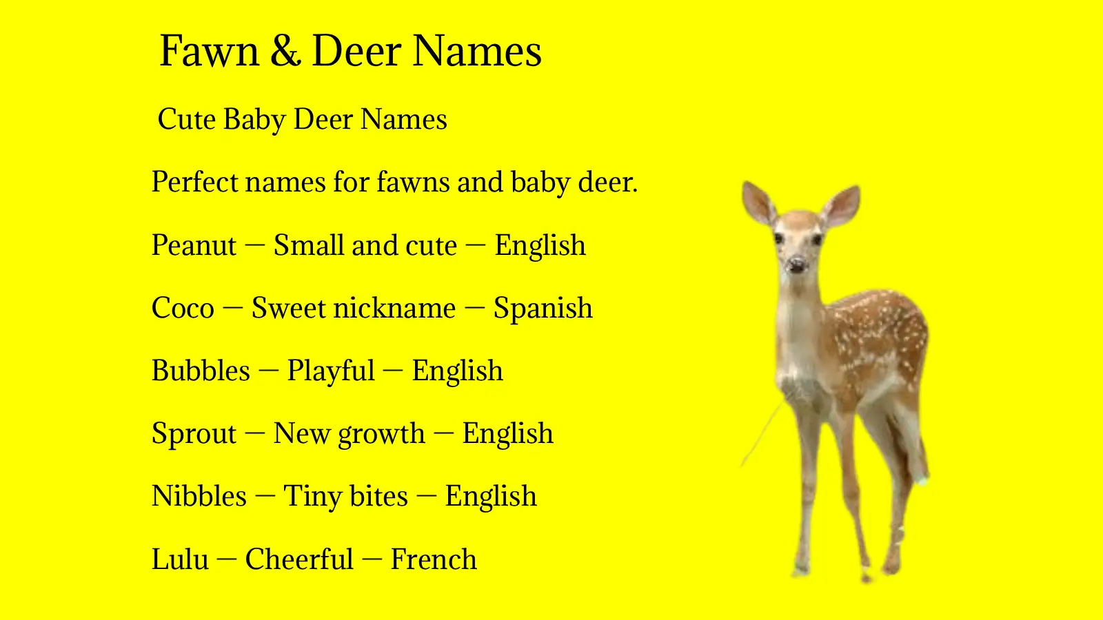 Deer Names