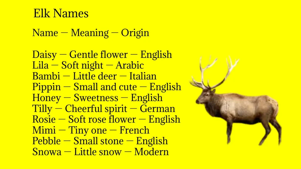 Elk Names