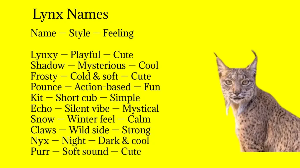 Lynx Names