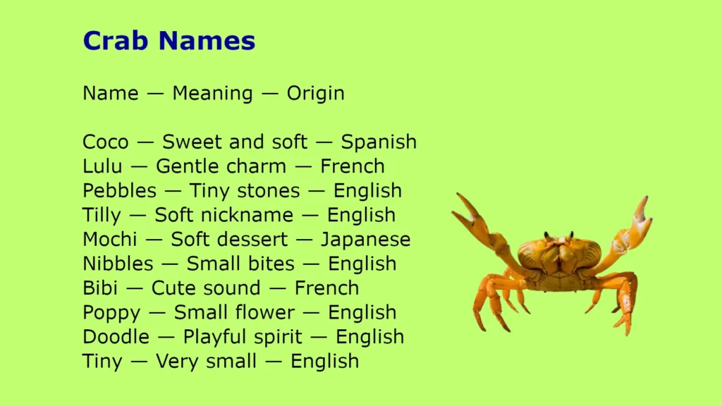 Crab Names