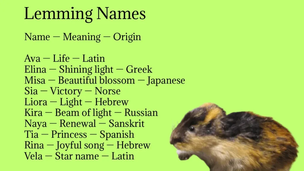 Lemming Names
