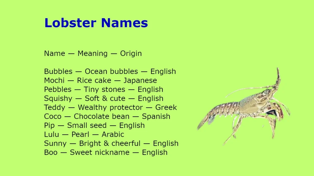 Lobster Names