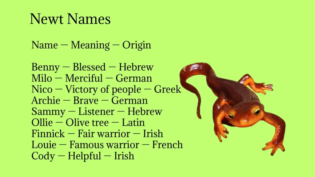 Newt Names