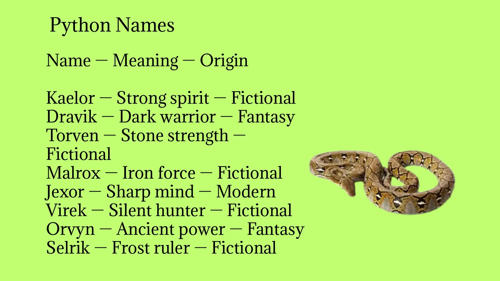 Python Names