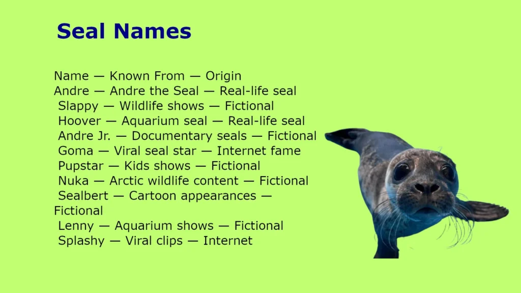 Seal Names