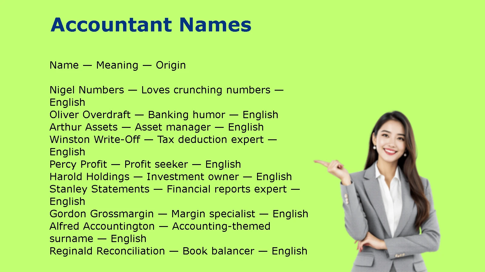 Accountant Names