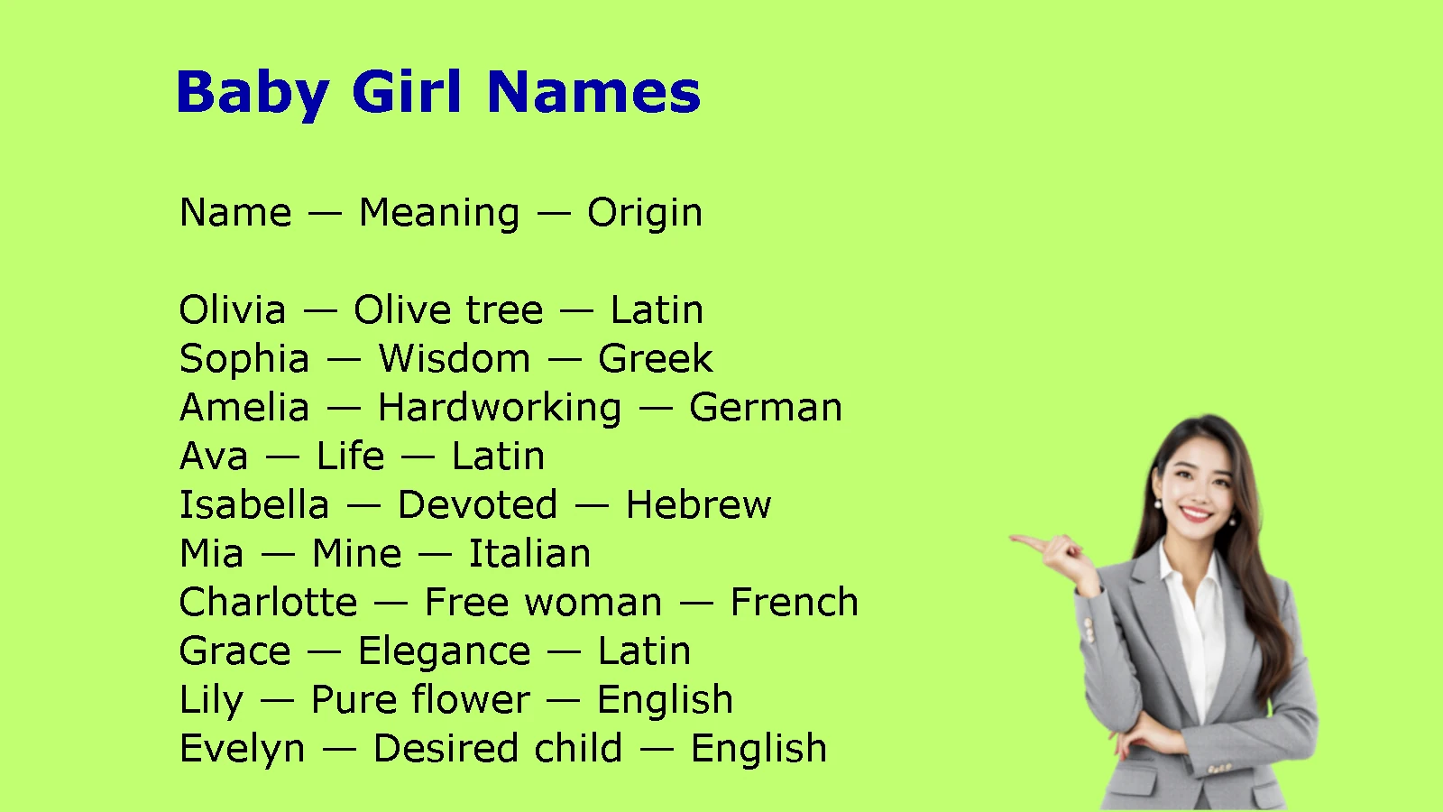 Baby Girl Names