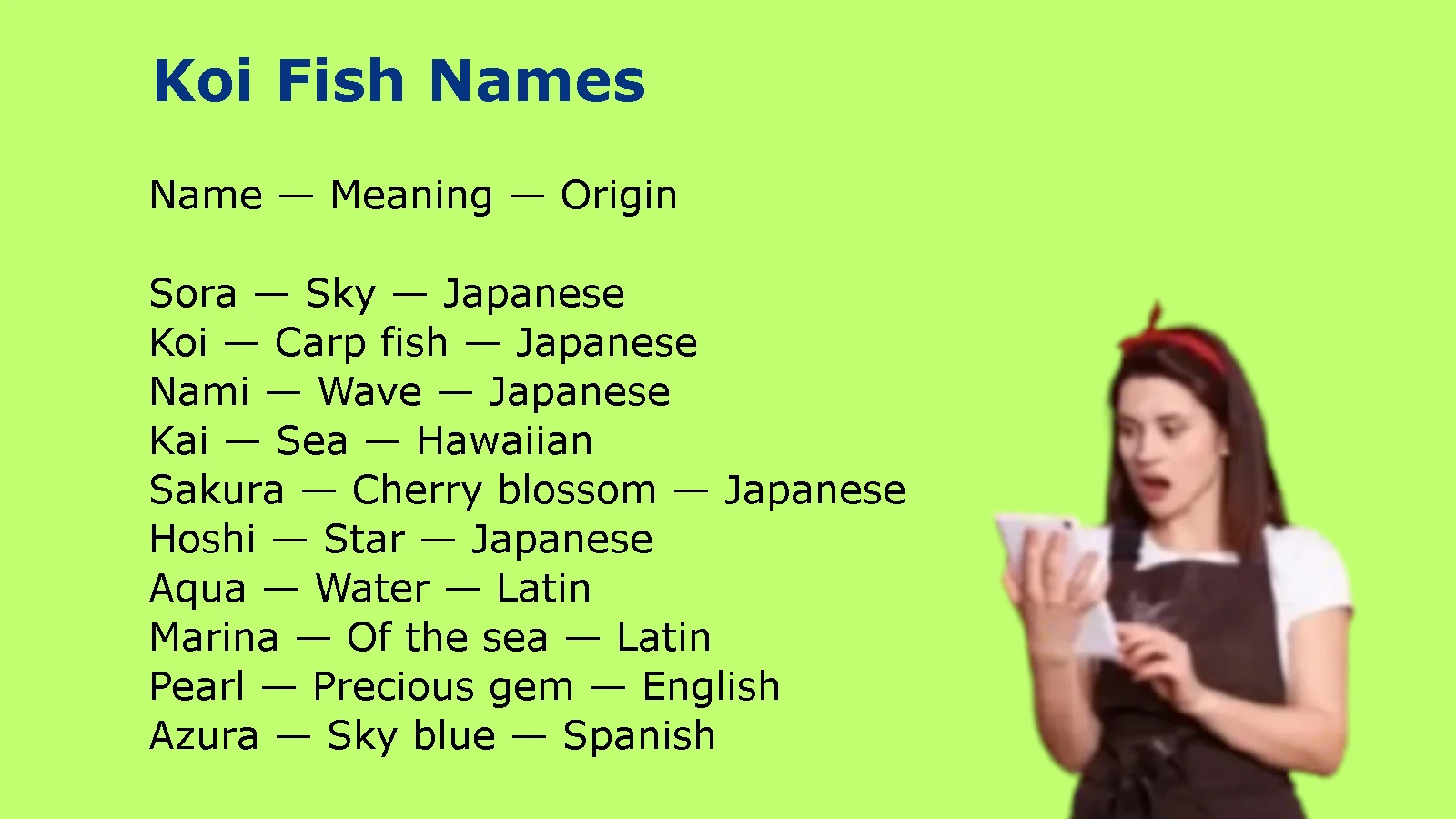 Koi Fish Names