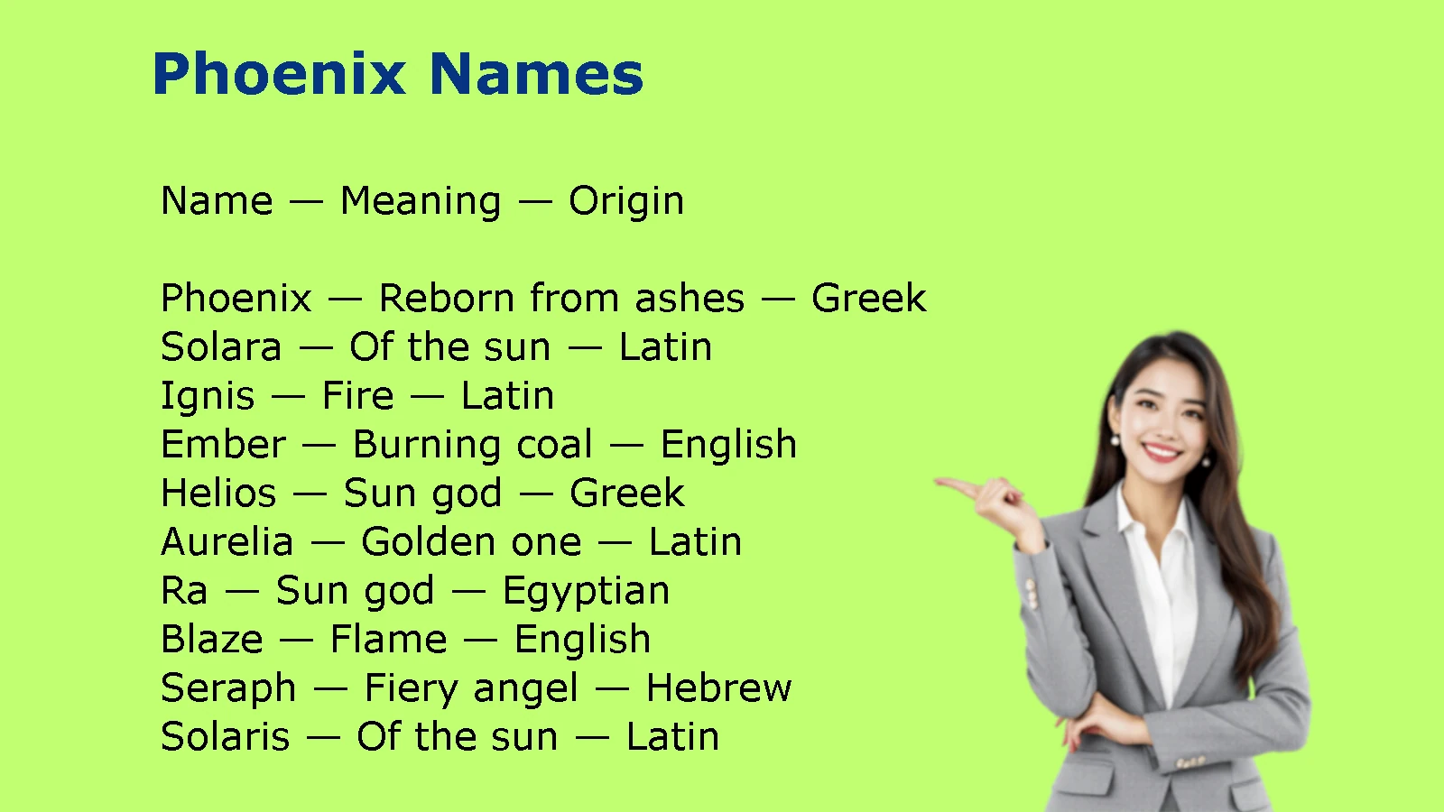 Phoenix Names
