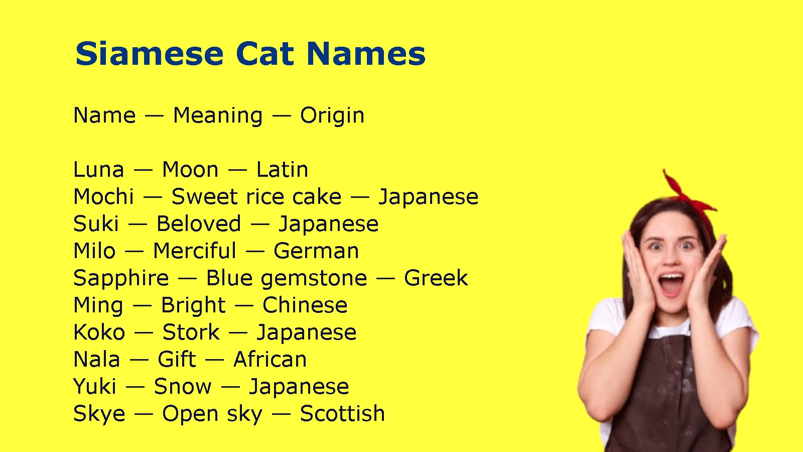 Siamese Cat Names
