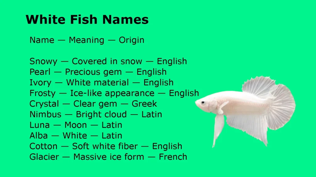 White Fish Names