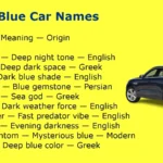 Dark Blue Car Names