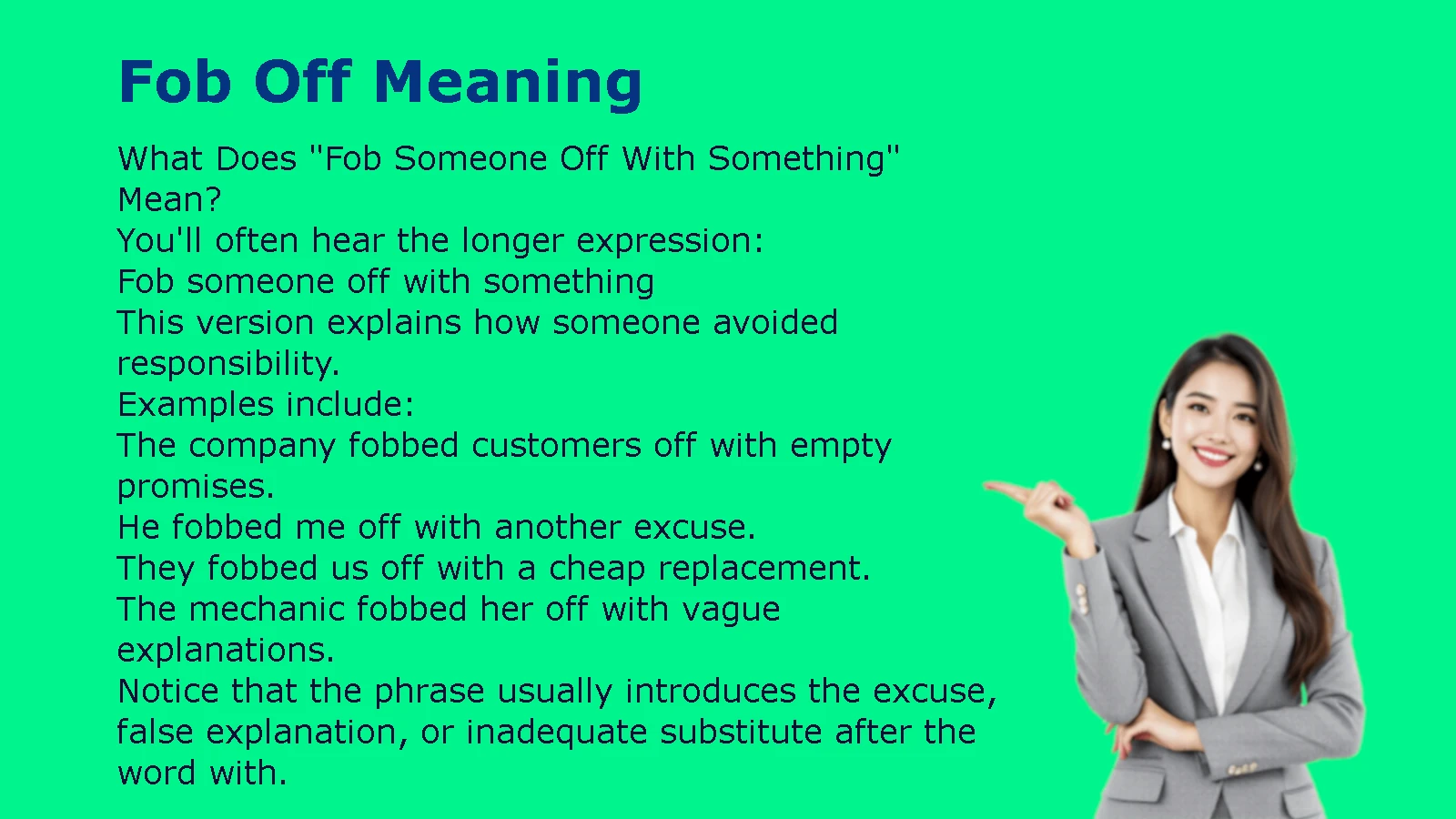 Fob Off Meaning
