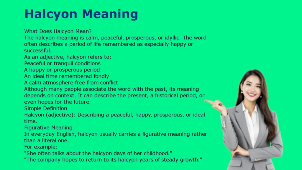 Halcyon Meaning