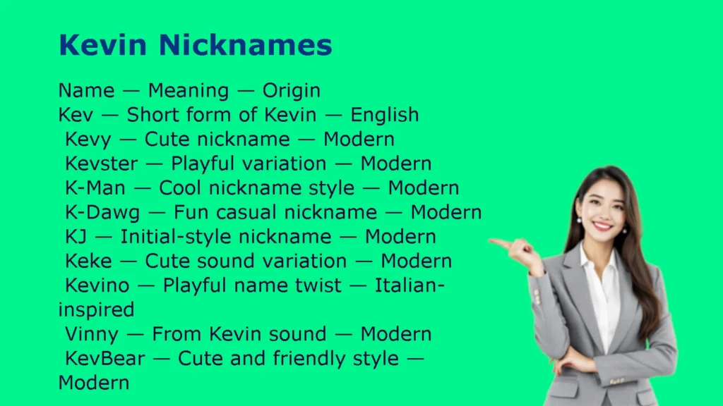 Kevin Nicknames