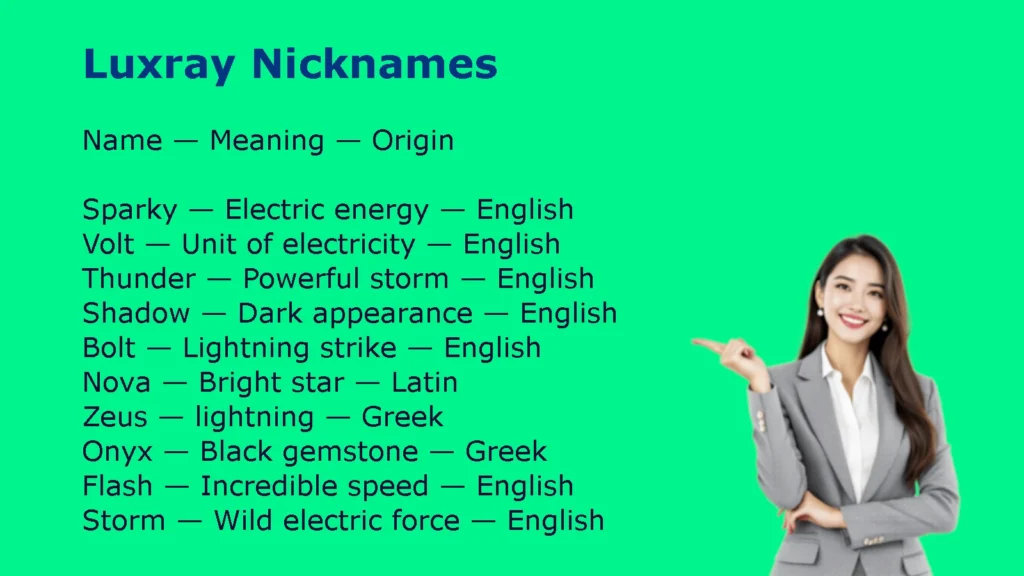 Luxray Nicknames