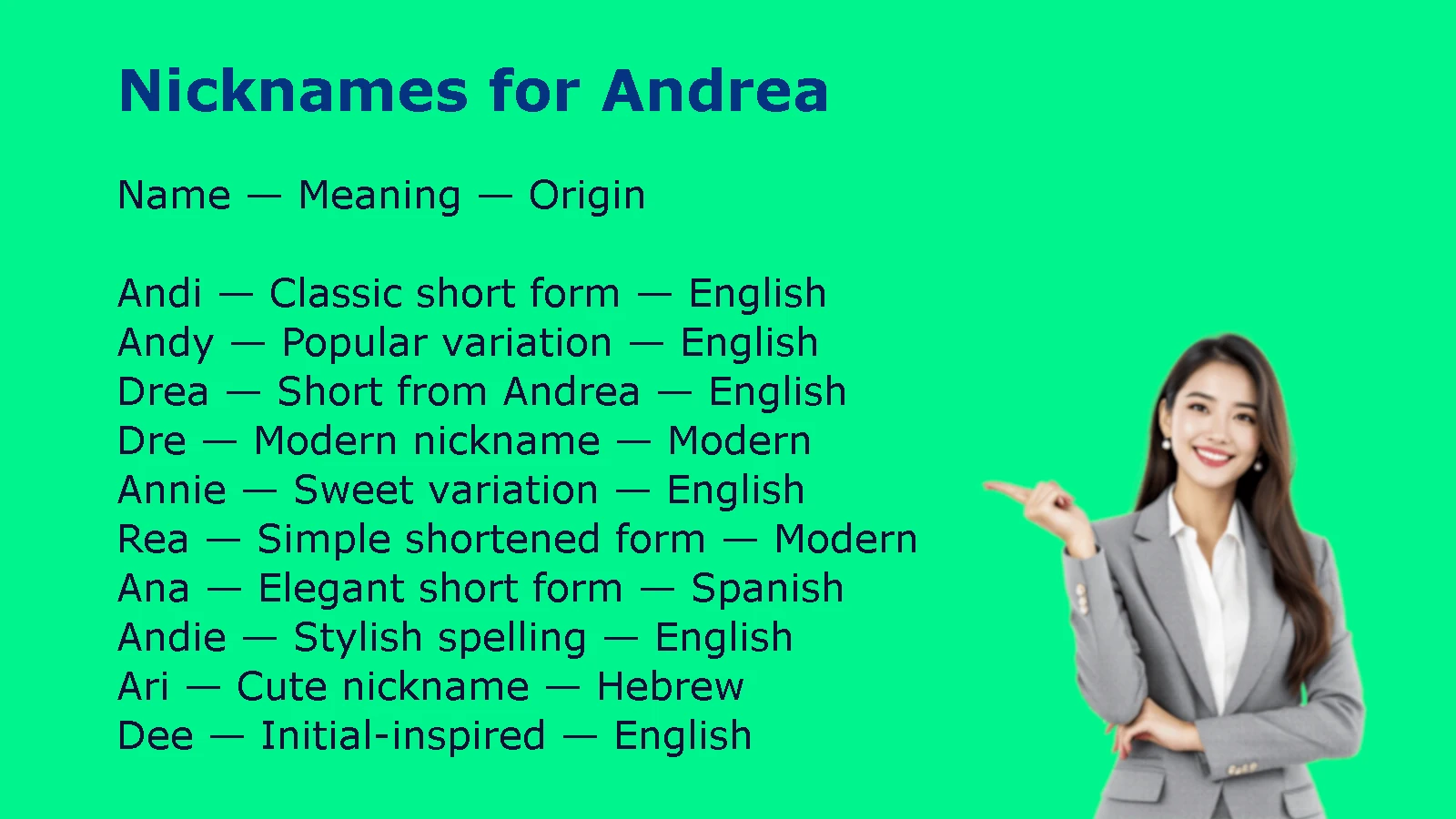 Nicknames for Andrea