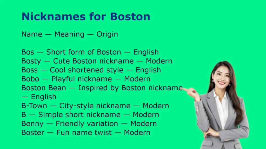 Nicknames for Boston