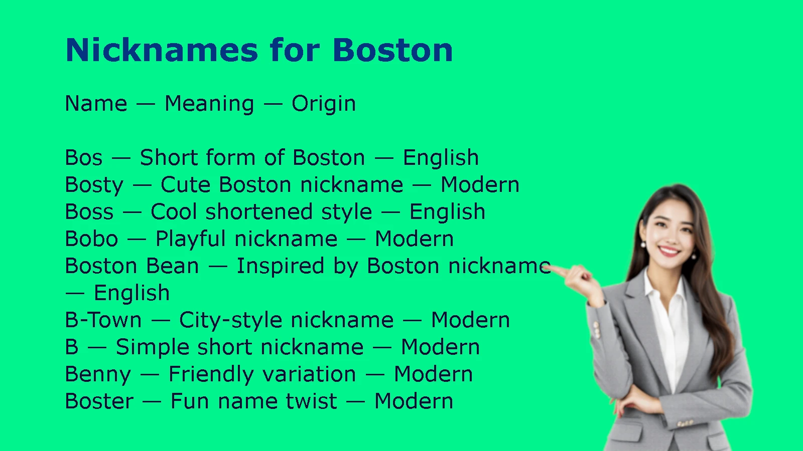 Nicknames for Boston