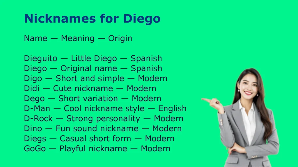 Nicknames for Diego