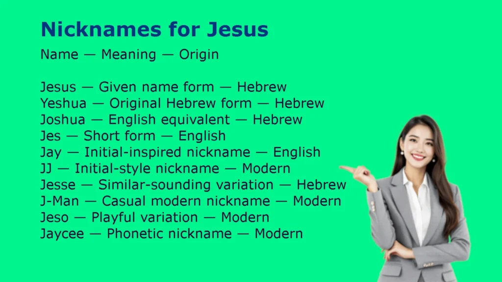 Nicknames for Jesus