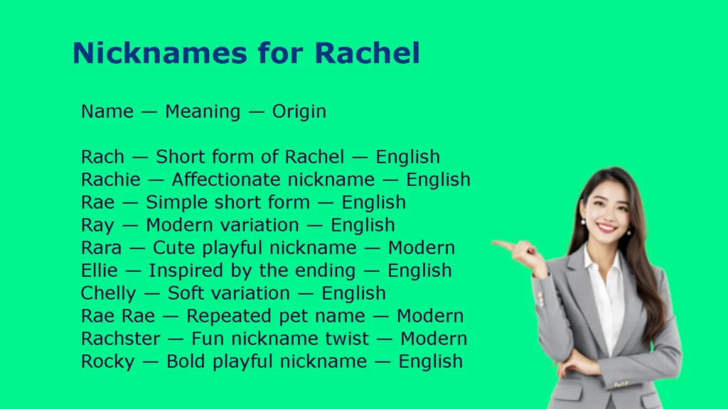 Nicknames for Rachel