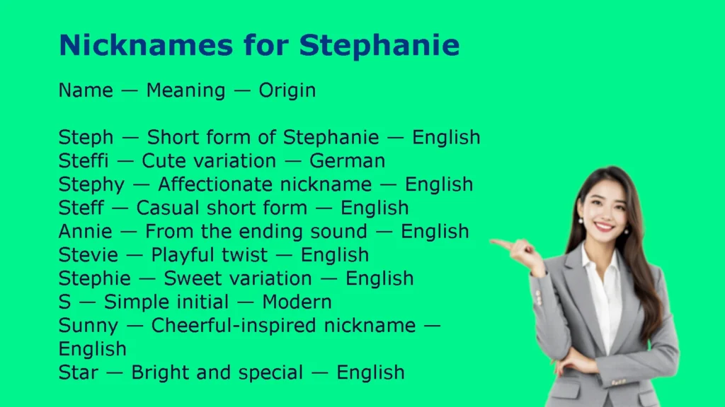 Nicknames for Stephanie