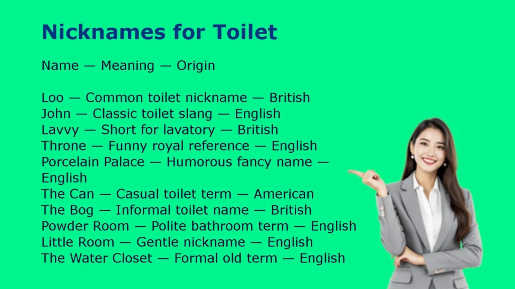 Nicknames for Toilet