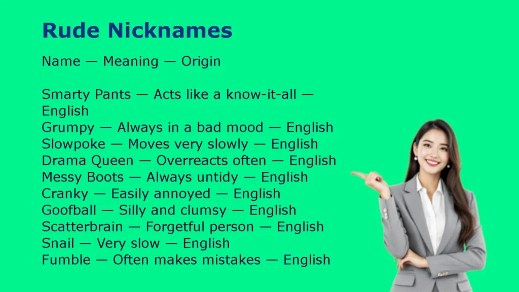 Rude Nicknames