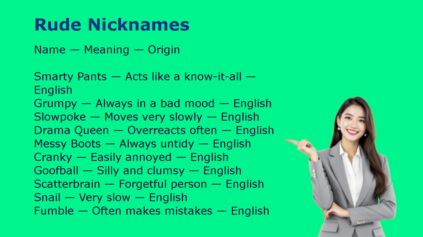 Rude Nicknames