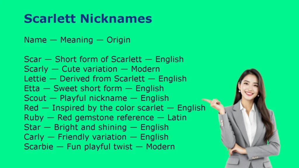 Scarlett Nicknames