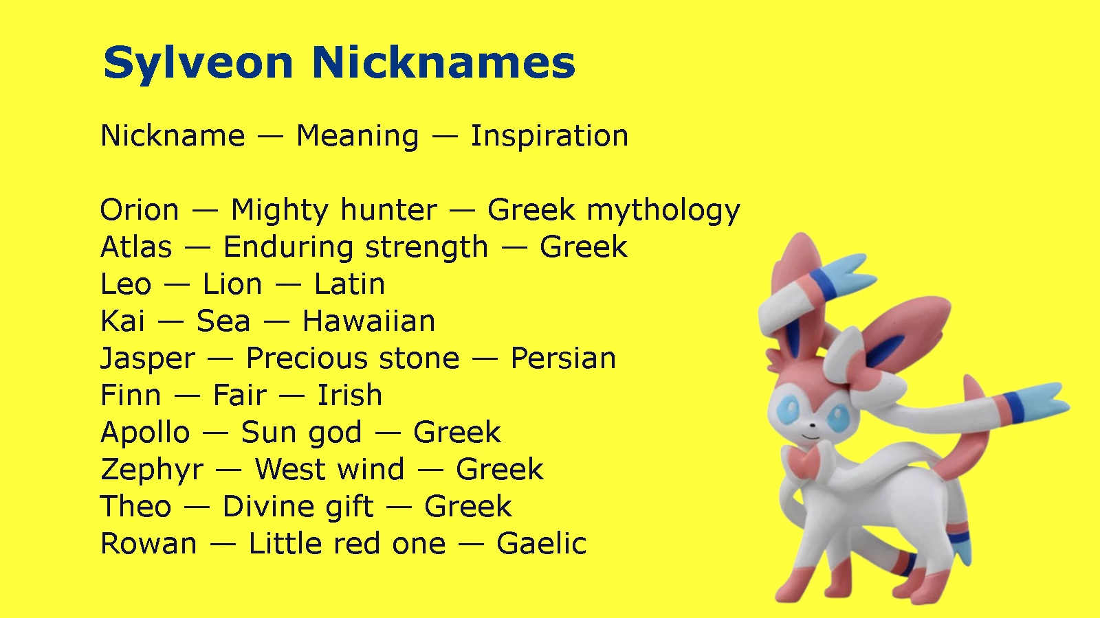 Sylveon Nicknames