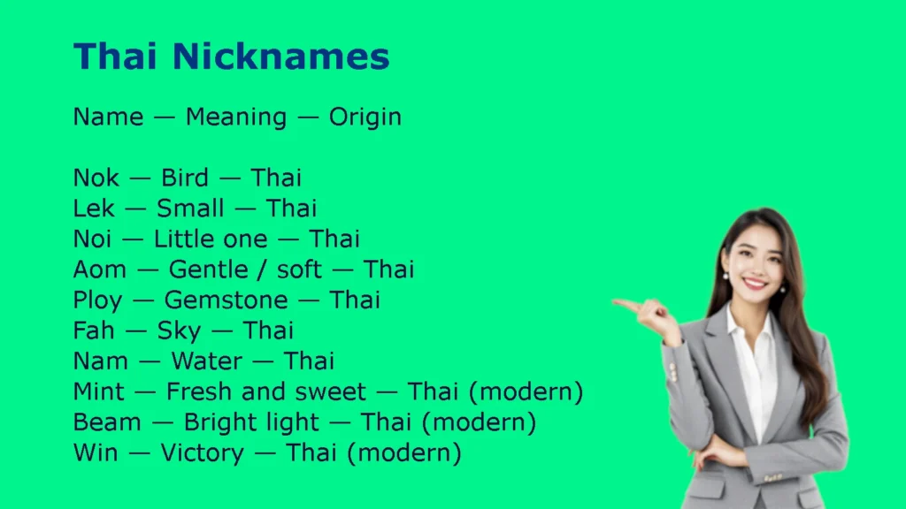 Thai Nicknames