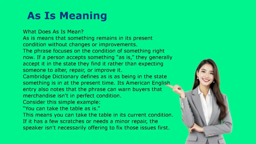 As Is Meaning