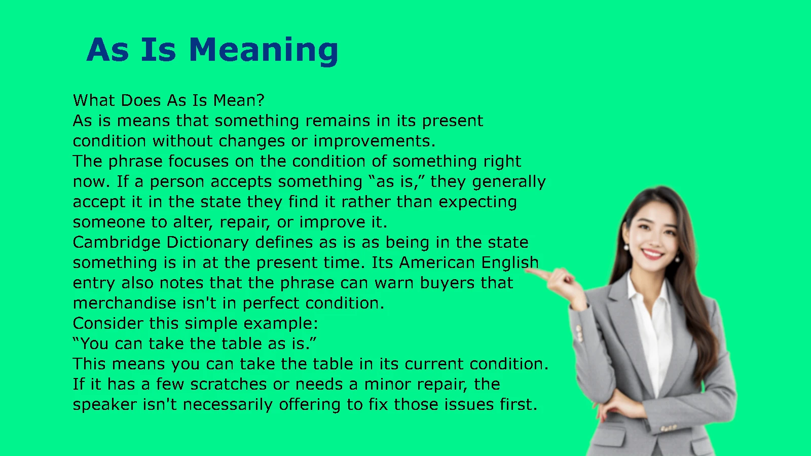 As Is Meaning
