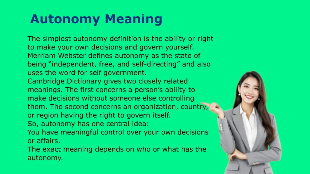 Autonomy Meaning
