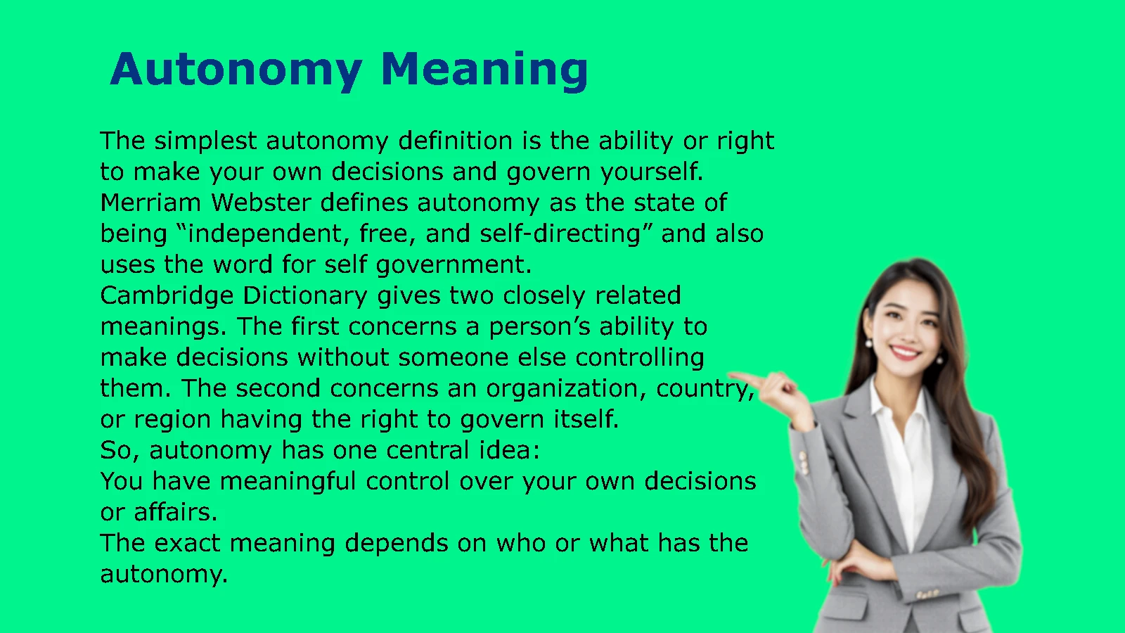 Autonomy Meaning