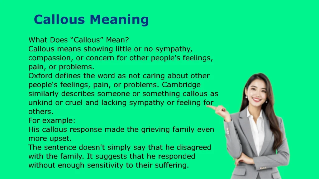 Callous Meaning