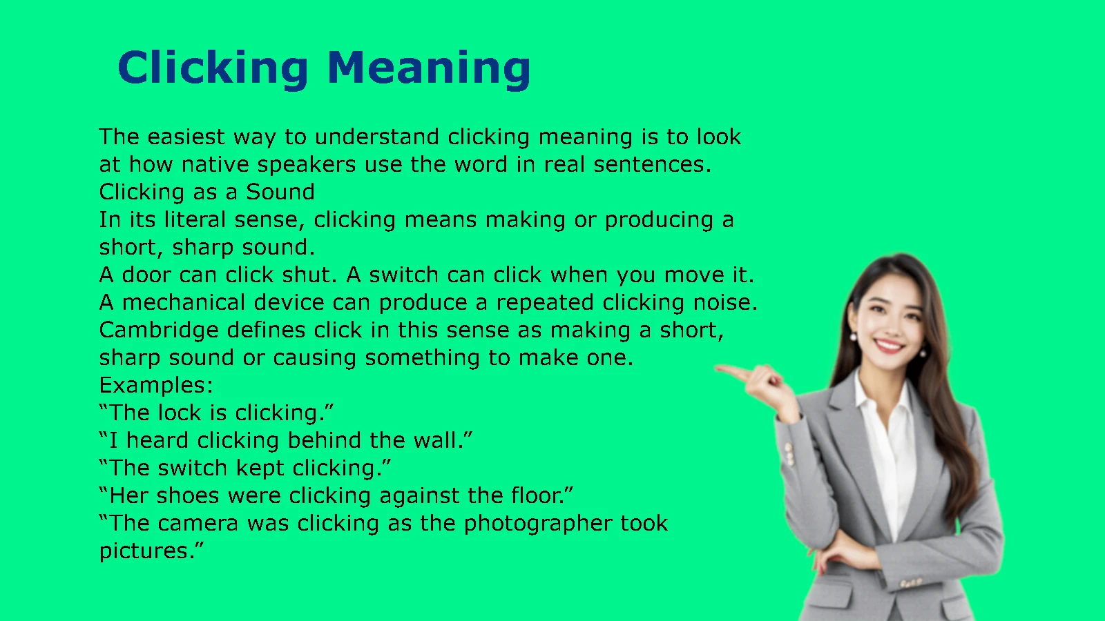 Clicking Meaning