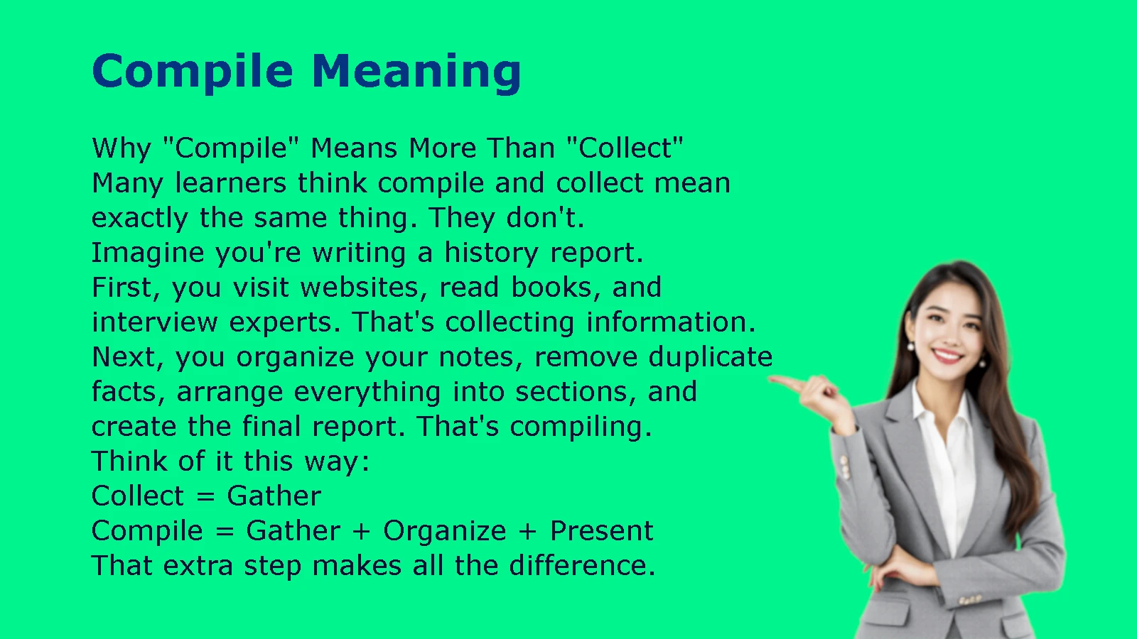 Compile Meaning