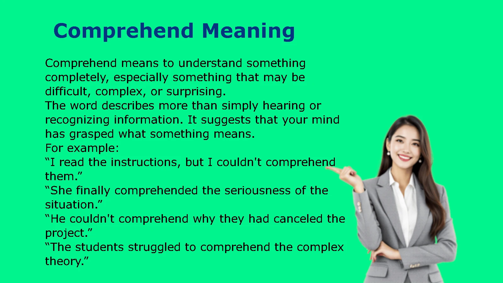 Comprehend Meaning