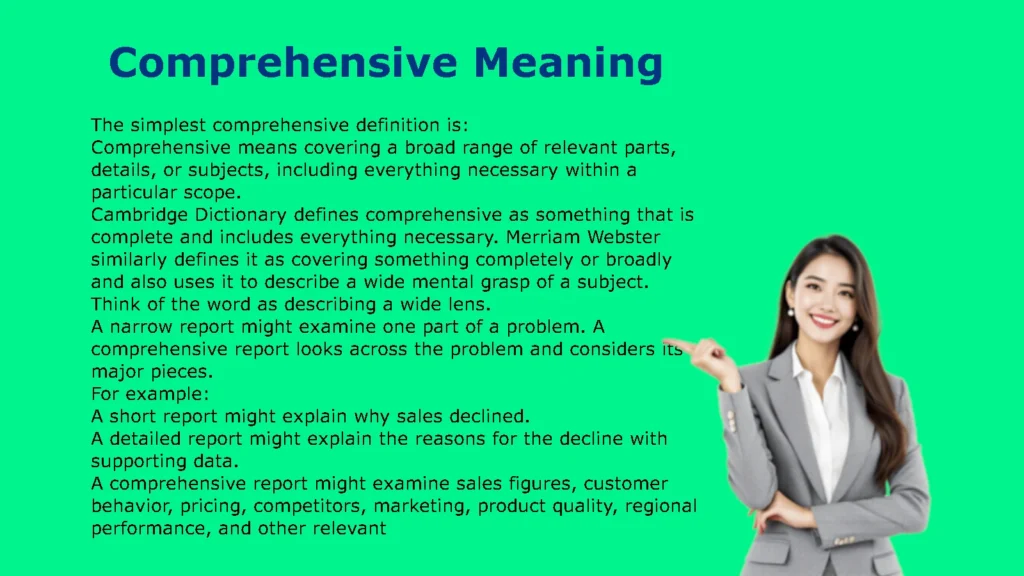 Comprehensive Meaning