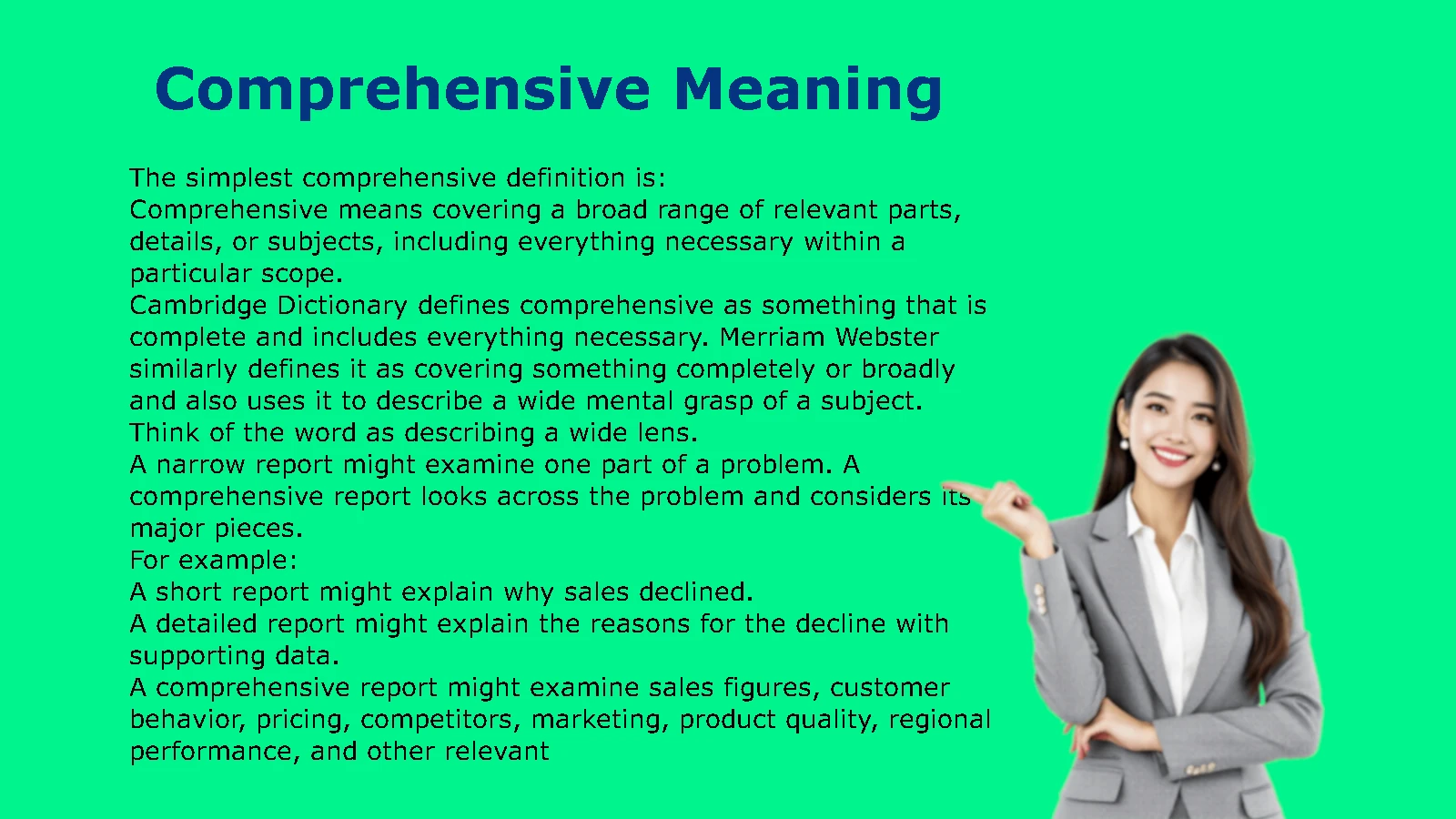 Comprehensive Meaning