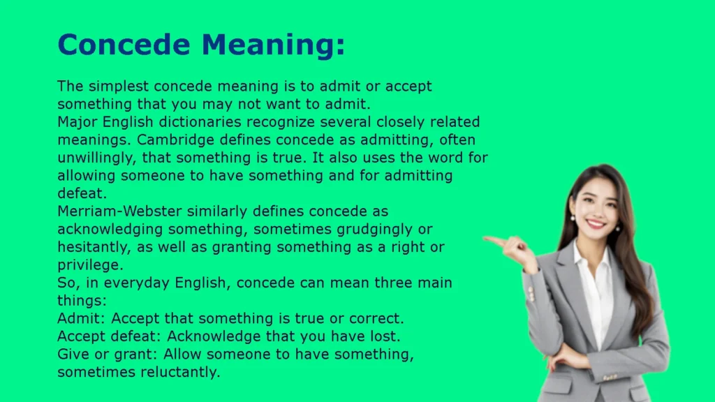 Concede Meaning