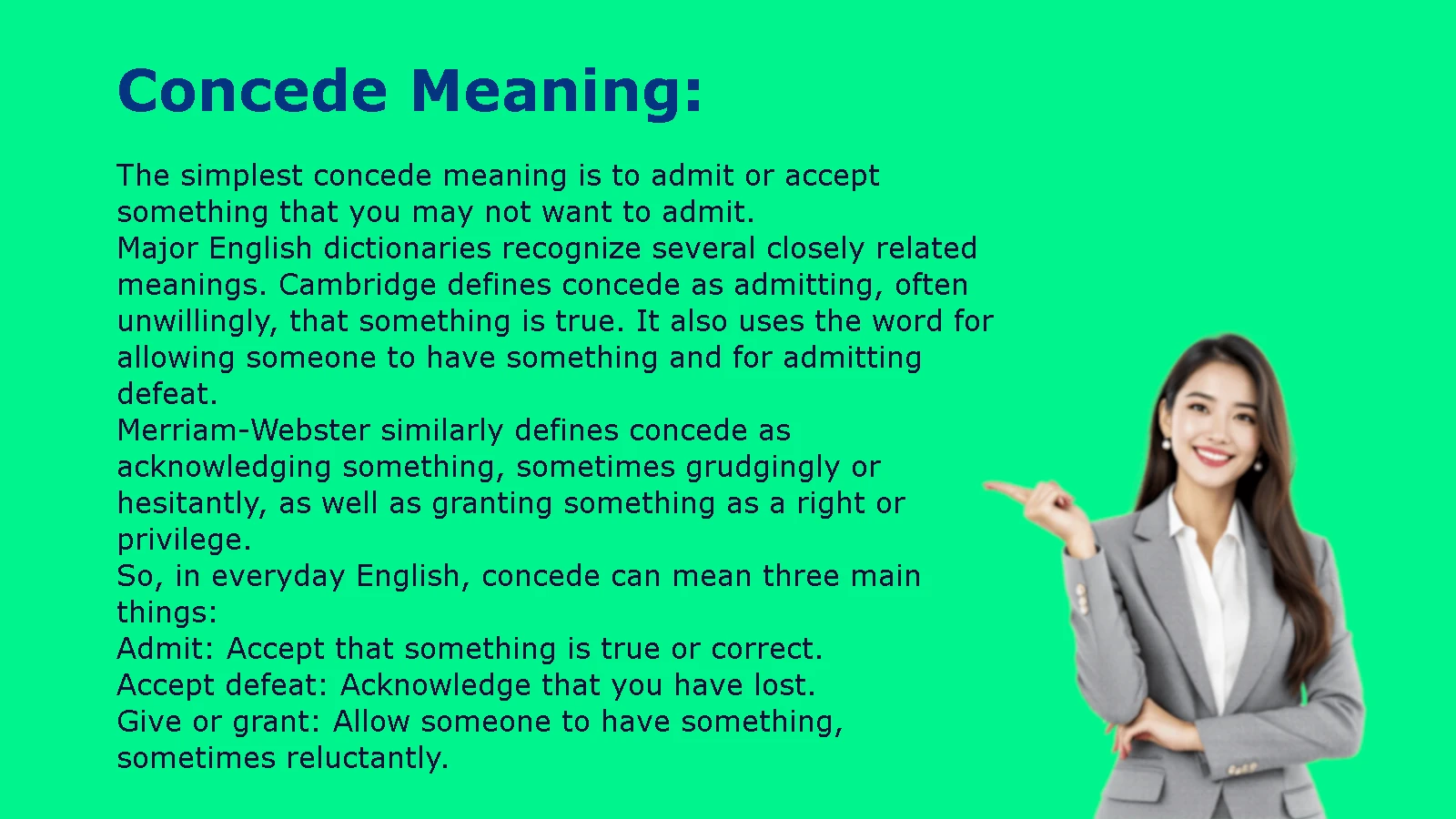 Concede Meaning