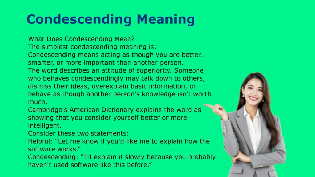 Condescending Meaning
