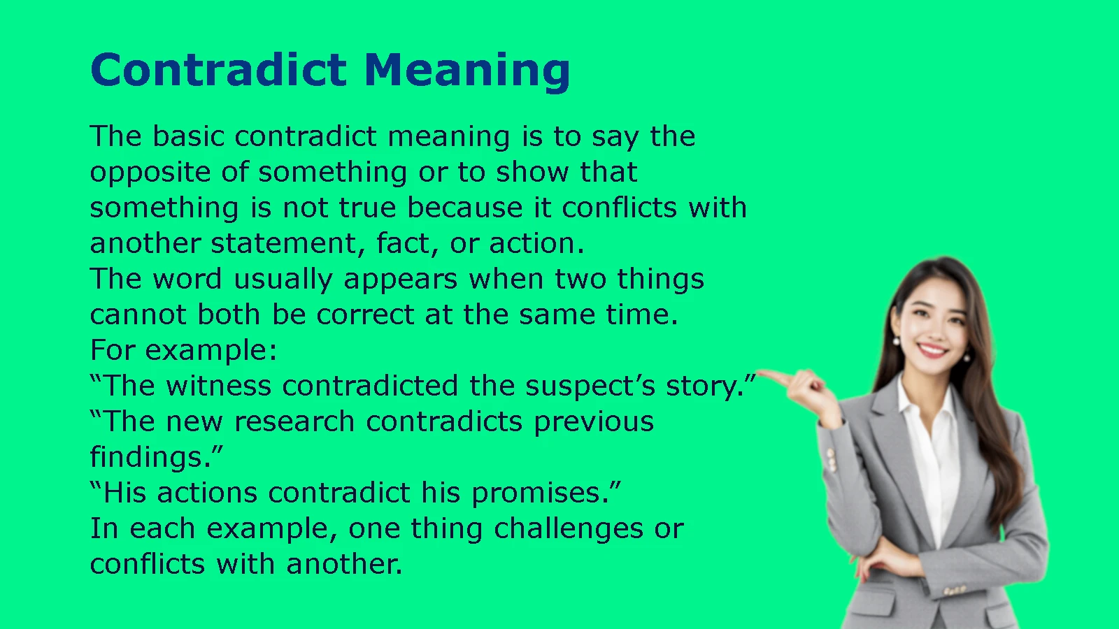Contradict Meaning