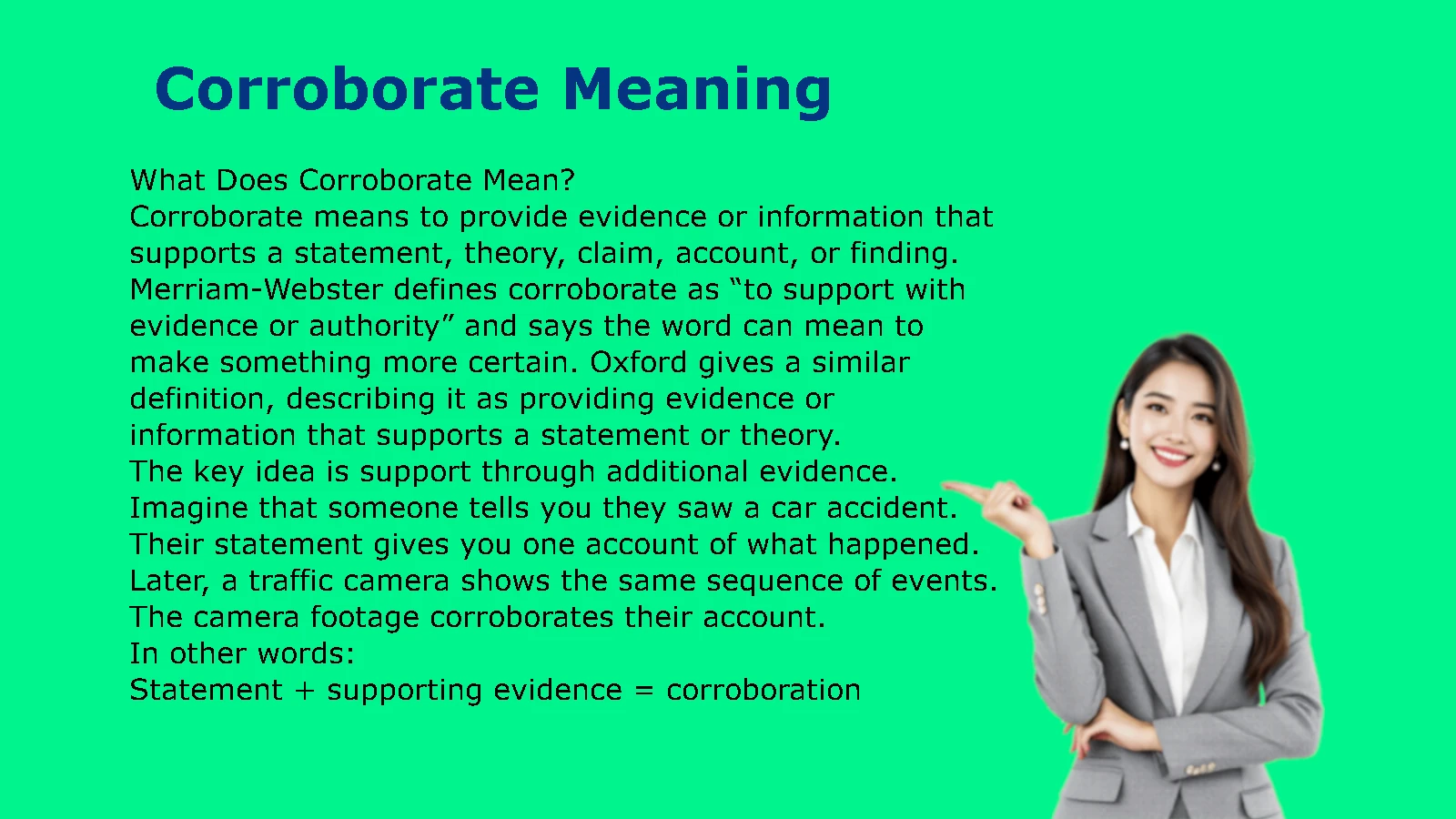 Corroborate Meaning