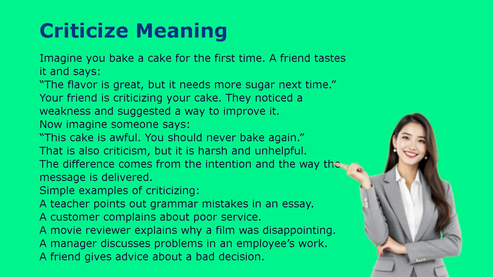 Criticize Meaning